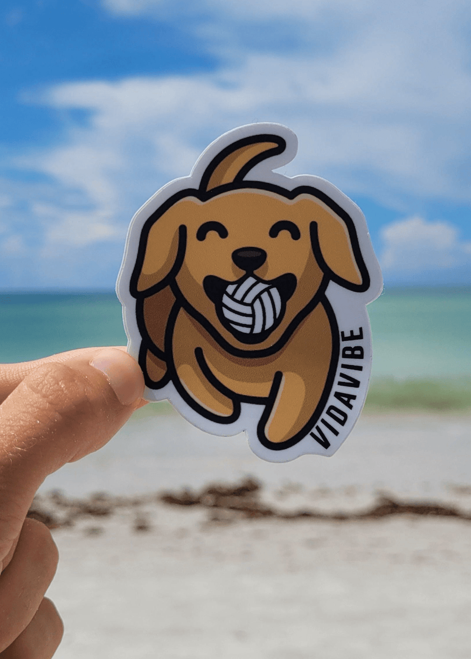 Volleyball Dog Sticker